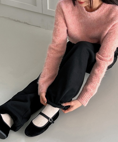 by muni:r（バイ ムニール）の「裏起毛2wayスウェットパンツ（スウェットパンツ・レディース・ブラック/グレー/クリーム・FREE）」の9枚目の写真