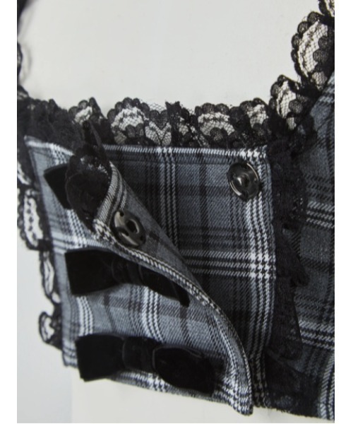 Ank Rouge(アンクルージュ)の「3つリボンベスト(シャツ/ブラウス・レディース・グレー/A/ブラック・M)」の10枚目の写真