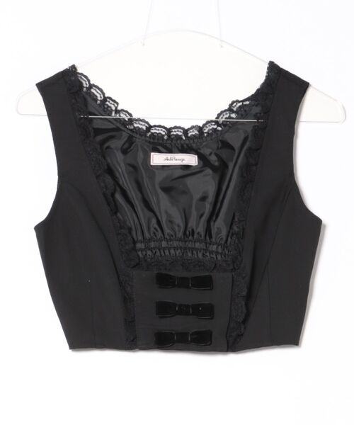 Ank Rouge(アンクルージュ)の「3つリボンベスト(シャツ/ブラウス・レディース・グレー/A/ブラック・M)」の13枚目の写真