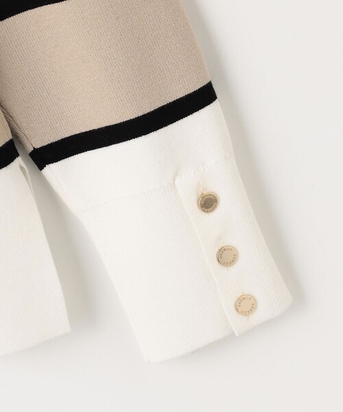 J.PRESS(ジェイプレス)の「【洗える】Rayon Stretch Border ニット(ニット/セーター・レディース・サックスブルー系1/イエロー系1/ベージュ系1・LARGE/MEDIUM)」の5枚目の写真