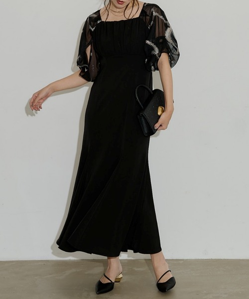 セール】Graffiti balloon sleeve dress（ドレス）｜LE'RURE（リルアー