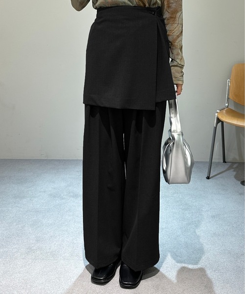 1chaku.（イッチャク）の「マルチウェイラップスカート/ビスチェ【セットアップ可能】（スカート・レディース・ブラック/チャコールグレー/ダークブラウン/ブラウン/ネイビー×ホワイト/グレー/グレー×ホワイト・マルチサイズ）」の9枚目の写真