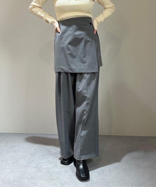 1chaku.（イッチャク）の「マルチウェイラップスカート/ビスチェ【セットアップ可能】（スカート・レディース・ブラック/チャコールグレー/ダークブラウン/ブラウン/ネイビー×ホワイト/グレー/グレー×ホワイト・マルチサイズ）」の8枚目の写真