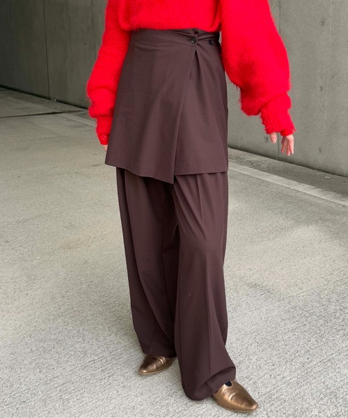 1chaku.（イッチャク）の「マルチウェイラップスカート/ビスチェ【セットアップ可能】（スカート・レディース・ブラック/チャコールグレー/ダークブラウン/ブラウン/ネイビー×ホワイト/グレー/グレー×ホワイト・マルチサイズ）」の12枚目の写真