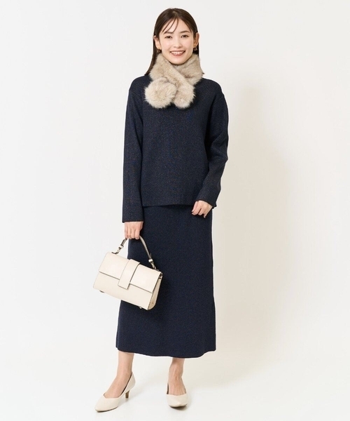 a.v.v（アーヴェヴェ）の「エコファークロスティペット（ストール/ショール・レディース・アイボリー/ベージュ・38）」の10枚目の写真