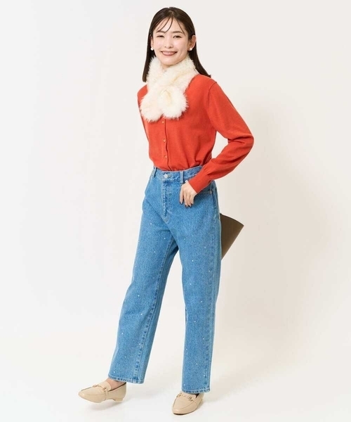 a.v.v（アーヴェヴェ）の「エコファークロスティペット（ストール/ショール・レディース・アイボリー/ベージュ・38）」の16枚目の写真