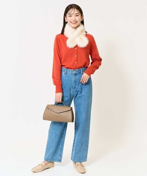 a.v.v（アーヴェヴェ）の「エコファークロスティペット（ストール/ショール・レディース・アイボリー/ベージュ・38）」の17枚目の写真