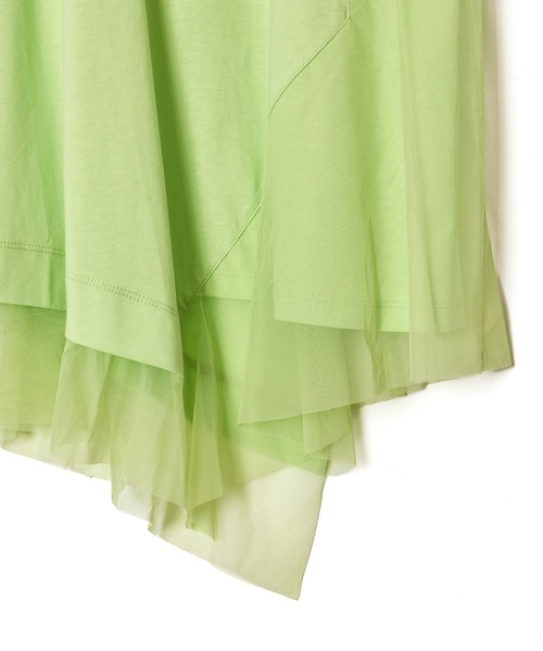 AULA AILA（アウラアイラ）の「アシンメトリーシアーパーツＴシャツ（Tシャツ/カットソー・レディース・ブラック/ホワイト/グリーン・0）」の17枚目の写真