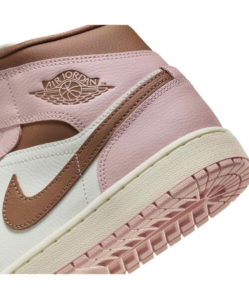Nike Air Jordan 1 Mid Pink Oxford Brown BQ6472-620 Women's