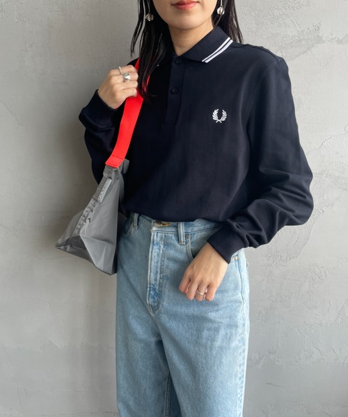 美品】FRED PERRY 半袖ポロシャツ 大きいサイズ リブライン