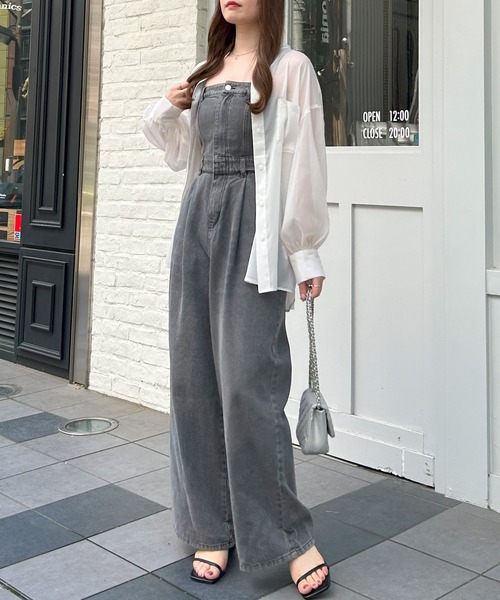 INGNI（イング）の「【WEB限定】デニムサロペット（サロペット/オーバーオール・レディース・ブルー系その他3/グレー/ライトグレー/インディゴブルー・M/S）」の14枚目の写真