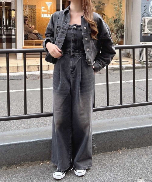 INGNI（イング）の「【WEB限定】デニムサロペット（サロペット/オーバーオール・レディース・ブルー系その他3/グレー/ライトグレー/インディゴブルー・M/S）」の15枚目の写真