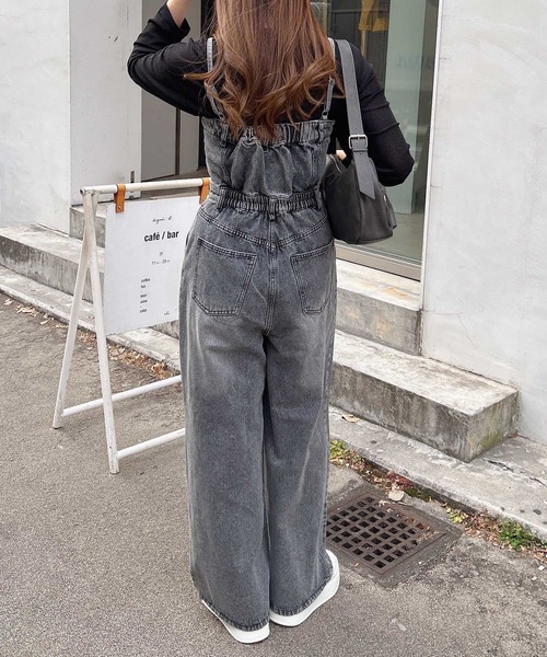 INGNI（イング）の「【WEB限定】デニムサロペット（サロペット/オーバーオール・レディース・ブルー系その他3/グレー/ライトグレー/インディゴブルー・M/S）」の11枚目の写真