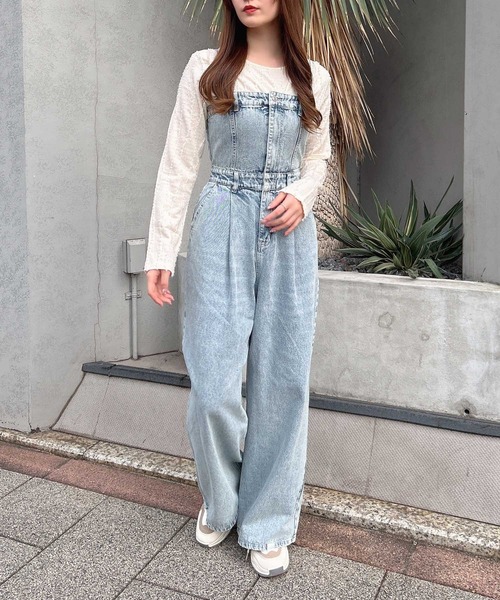 INGNI（イング）の「【WEB限定】デニムサロペット（サロペット/オーバーオール・レディース・ブルー系その他3/グレー/ライトグレー/インディゴブルー・M/S）」の20枚目の写真