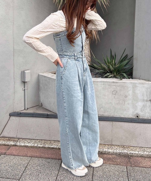 INGNI（イング）の「【WEB限定】デニムサロペット（サロペット/オーバーオール・レディース・ブルー系その他3/グレー/ライトグレー/インディゴブルー・M/S）」の21枚目の写真