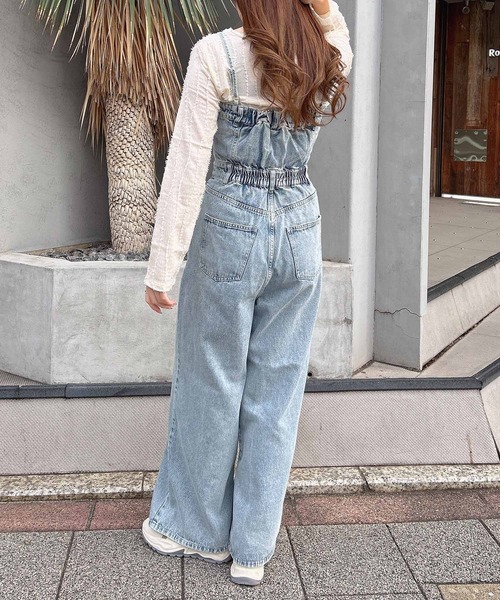 INGNI（イング）の「【WEB限定】デニムサロペット（サロペット/オーバーオール・レディース・ブルー系その他3/グレー/ライトグレー/インディゴブルー・M/S）」の22枚目の写真