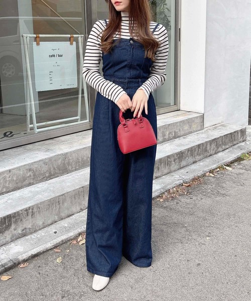 INGNI（イング）の「【WEB限定】デニムサロペット（サロペット/オーバーオール・レディース・ブルー系その他3/グレー/ライトグレー/インディゴブルー・M/S）」の5枚目の写真