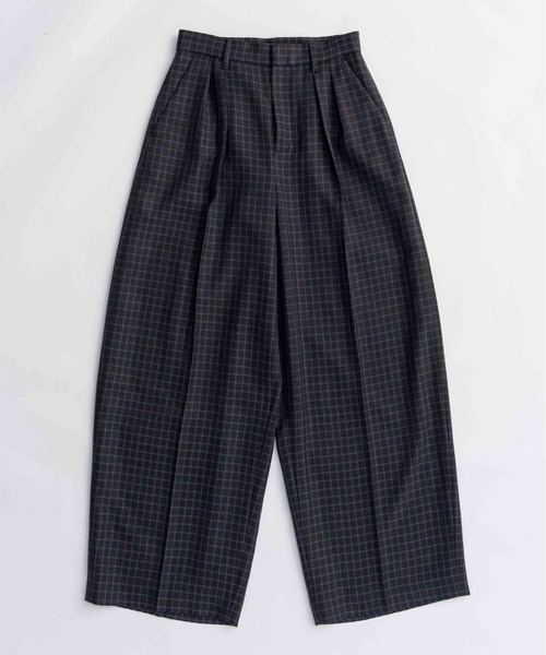 Two Tuck Curve Wide Tapered Pants/2タックカーブワイド