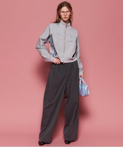 Two Tuck Curve Wide Tapered Pants/2タックカーブワイド