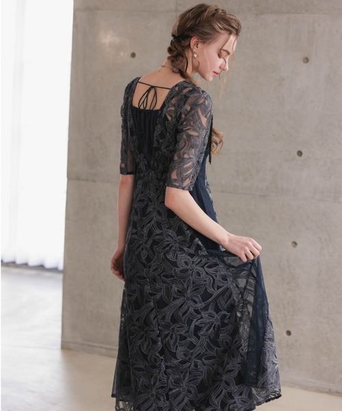 サイドチュールオリジナル柄ドレス(ドレス)|Dorry Doll(ドリー サイドチュールオリジナル柄ドレス(ドレス)|Dorry Doll(ドリー