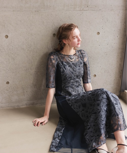 【衣替えセール】BaDre サイドチュールレースドレス 衣替えセール】BaDre サイドチュールレースドレス