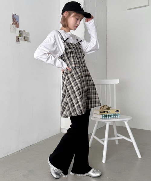 SOLLON.（ソルロン）の「裾レースリブパンツ（その他パンツ・レディース・ブラック/ホワイト/グレー/ブラウン/アイボリー・FREE）」の14枚目の写真