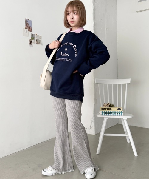 SOLLON.（ソルロン）の「裾レースリブパンツ（その他パンツ・レディース・ブラック/ホワイト/グレー/ブラウン/アイボリー・FREE）」の22枚目の写真