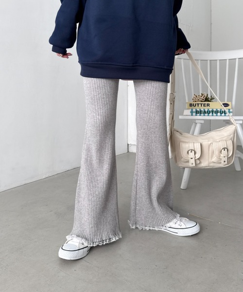 SOLLON.（ソルロン）の「裾レースリブパンツ（その他パンツ・レディース・ブラック/ホワイト/グレー/ブラウン/アイボリー・FREE）」の18枚目の写真