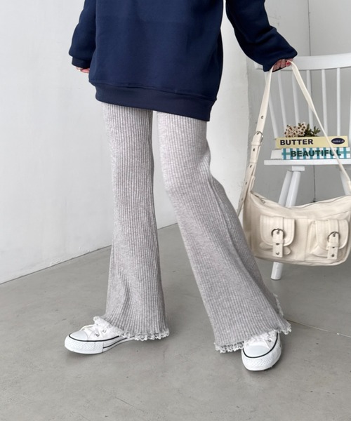 SOLLON.（ソルロン）の「裾レースリブパンツ（その他パンツ・レディース・ブラック/ホワイト/グレー/ブラウン/アイボリー・FREE）」の19枚目の写真