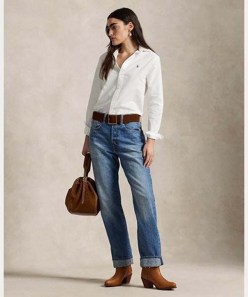 POLO RALPH LAUREN(ポロ ラルフ ローレン)の「クラシック フィット コットン オックスフォード シャツ(シャツ/ブラウス・レディース・ホワイト・L/M/S/XL/XS/XXS)」の6枚目の写真