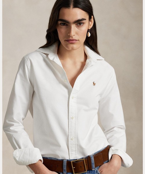 POLO RALPH LAUREN(ポロ ラルフ ローレン)の「クラシック フィット コットン オックスフォード シャツ(シャツ/ブラウス・レディース・ホワイト・L/M/S/XL/XS/XXS)」の8枚目の写真