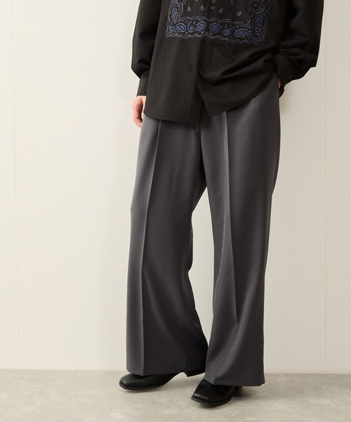 JUNRED(ジュンレッド)の「【セットアップ対応】リファインドクロスワイドフレアパンツ(その他パンツ・メンズ・ブラック/ブルー系その他4/チャコールグレー・S/M/L)」の13枚目の写真