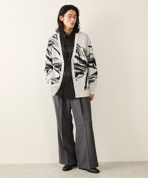 JUNRED(ジュンレッド)の「【セットアップ対応】リファインドクロスワイドフレアパンツ(その他パンツ・メンズ・ブラック/ブルー系その他4/チャコールグレー・S/M/L)」の14枚目の写真