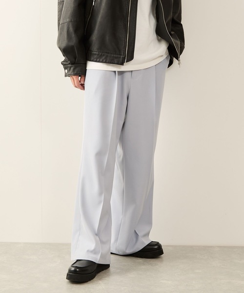 JUNRED(ジュンレッド)の「【セットアップ対応】リファインドクロスワイドフレアパンツ(その他パンツ・メンズ・ブラック/ブルー系その他4/チャコールグレー・S/M/L)」の6枚目の写真