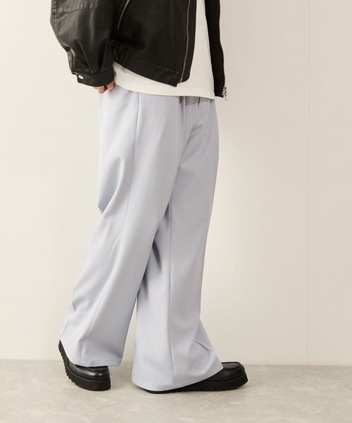 JUNRED(ジュンレッド)の「【セットアップ対応】リファインドクロスワイドフレアパンツ(その他パンツ・メンズ・ブラック/ブルー系その他4/チャコールグレー・S/M/L)」の7枚目の写真