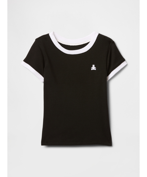 GAP(ギャップ)の「babyGap リブ リンガーTシャツ(Tシャツ/カットソー・キッズ・ブラック/ホワイト/イエロー/ラベンダー・80cm/105cm/95cm/100cm/90cm/110cm)」の2枚目の写真