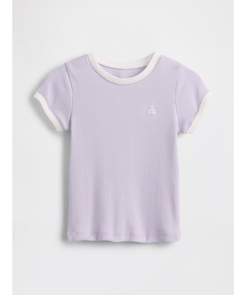 GAP(ギャップ)の「babyGap リブ リンガーTシャツ(Tシャツ/カットソー・キッズ・ブラック/ホワイト/イエロー/ラベンダー・80cm/105cm/95cm/100cm/90cm/110cm)」の3枚目の写真