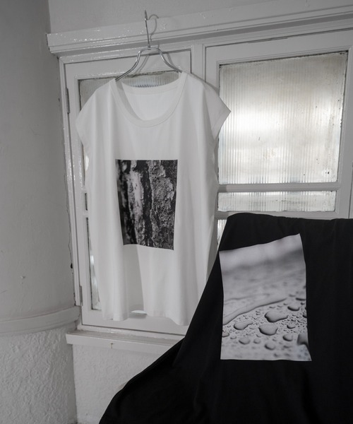 Utusiyo（ウツシヨ）の「sleeveless tee 雨樹（Tシャツ/カットソー・メンズ・ブラック/ホワイト・FREE）」の6枚目の写真