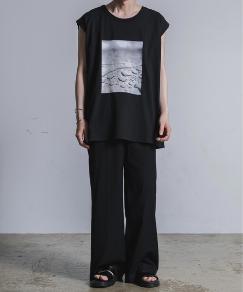 Utusiyo（ウツシヨ）の「sleeveless tee 雨樹（Tシャツ/カットソー・メンズ・ブラック/ホワイト・FREE）」の19枚目の写真