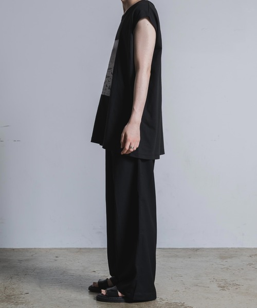 Utusiyo（ウツシヨ）の「sleeveless tee 雨樹（Tシャツ/カットソー・メンズ・ブラック/ホワイト・FREE）」の21枚目の写真