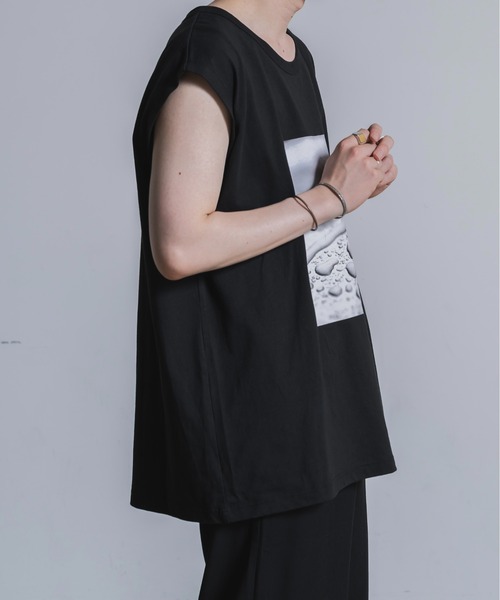 Utusiyo（ウツシヨ）の「sleeveless tee 雨樹（Tシャツ/カットソー・メンズ・ブラック/ホワイト・FREE）」の15枚目の写真
