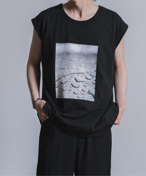 Utusiyo（ウツシヨ）の「sleeveless tee 雨樹（Tシャツ/カットソー・メンズ・ブラック/ホワイト・FREE）」の13枚目の写真