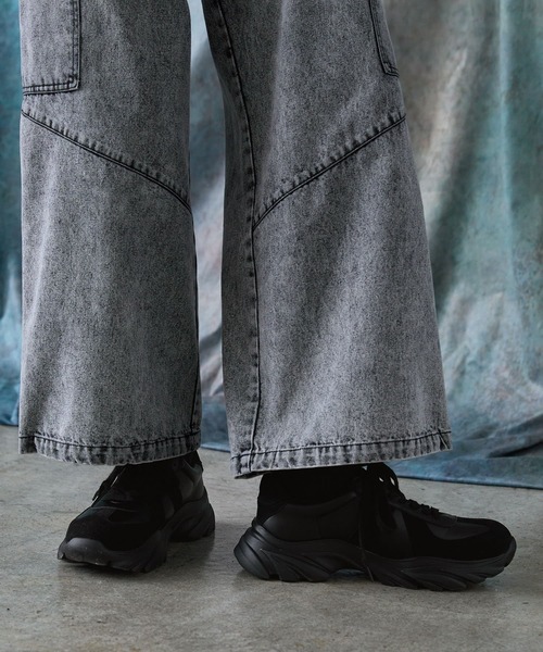 SERACE（セラス）の「【SERACE】＋6㎝ volume high sole sneakers / ＋6㎝ボリュームハイソールスニーカー（スニーカー・メンズ・ブラック・S/M/L）」の12枚目の写真