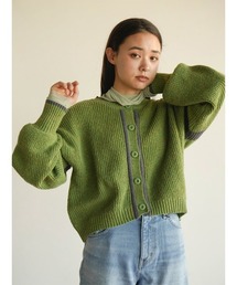 Mix knit cardigan