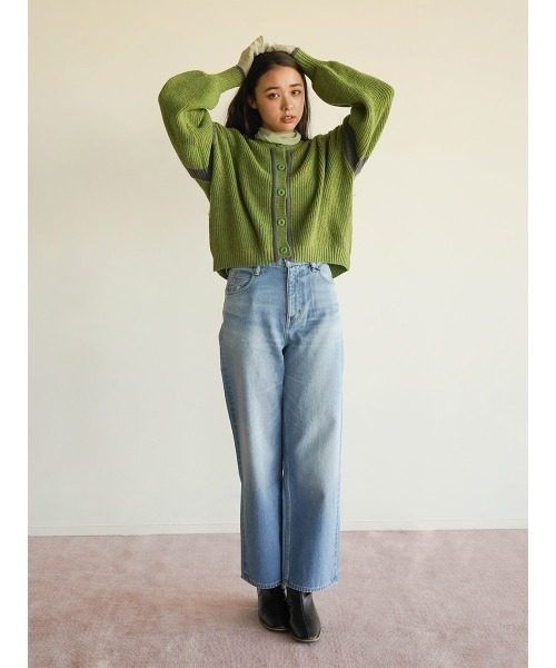 FIKA.(フィーカ)の「Mix knit cardigan(カーディガン/ボレロ・レディース・ライトブルー/グリーン・MEDIUM)」の11枚目の写真