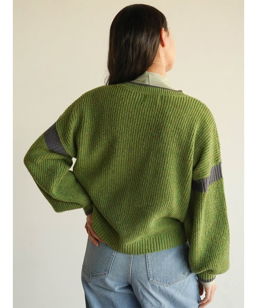 FIKA.(フィーカ)の「Mix knit cardigan(カーディガン/ボレロ・レディース・ライトブルー/グリーン・MEDIUM)」の12枚目の写真