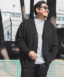 B&T CLUB (ビーアンドティークラブ) ふわかる エアーニット 鹿の子編み Vネック カーディガン