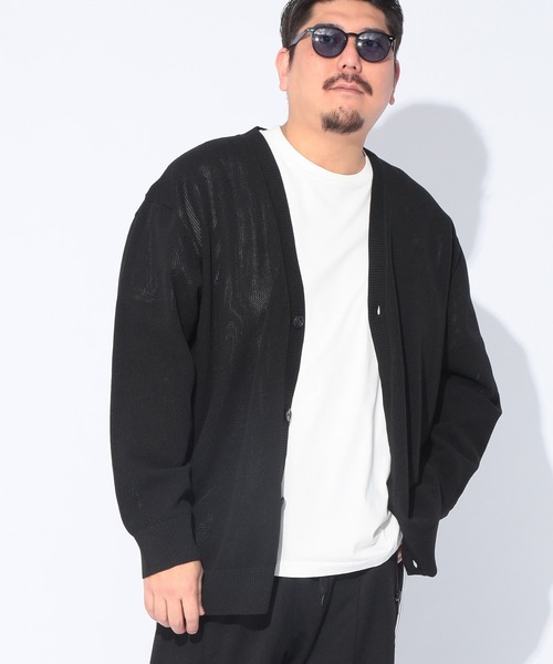 B&T CLUB(ビーティークラブ)の「B&T CLUB (ビーアンドティークラブ) ふわかる エアーニット 鹿の子編み Vネック カーディガン(カーディガン/ボレロ・メンズ・ブルー/イエロー/ブラック/グリーン・5L/6L/3L/4L)」の9枚目の写真