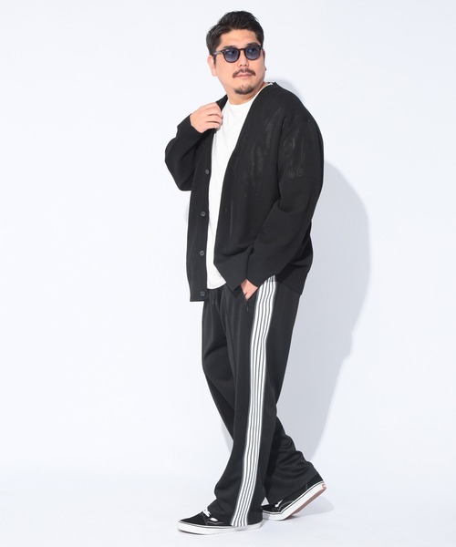 B&T CLUB(ビーティークラブ)の「B&T CLUB (ビーアンドティークラブ) ふわかる エアーニット 鹿の子編み Vネック カーディガン(カーディガン/ボレロ・メンズ・ブルー/イエロー/ブラック/グリーン・5L/6L/3L/4L)」の12枚目の写真