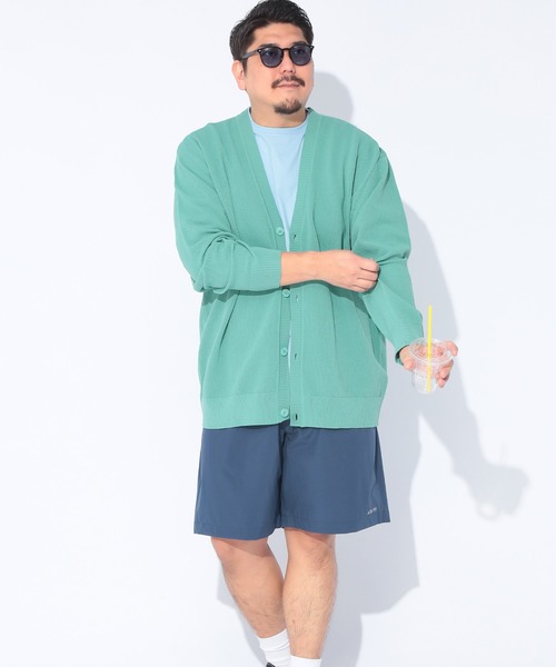 B&T CLUB(ビーティークラブ)の「B&T CLUB (ビーアンドティークラブ) ふわかる エアーニット 鹿の子編み Vネック カーディガン(カーディガン/ボレロ・メンズ・ブルー/イエロー/ブラック/グリーン・5L/6L/3L/4L)」の18枚目の写真